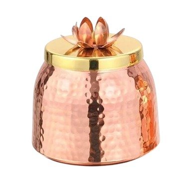 Iron Copper Flower Pot (Plain Lid)